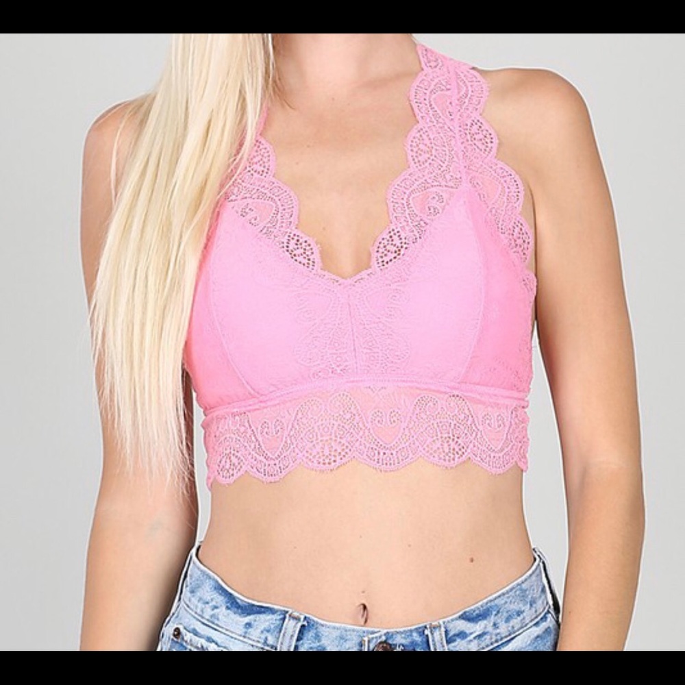 Pink Lace Bralette